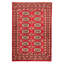 Tapis rouge foncé Maleaha Peshawar Bokhara 2 pi 6 po x 3 pi 10 po