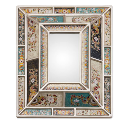 Handmade Traditional Plants & Flowers Wall Decor on Solid Wood
