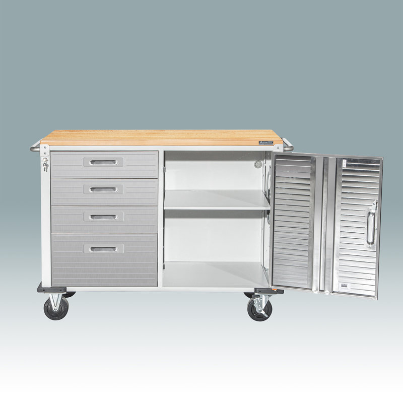 48” Wide Rolling Workbench Cabinet, Granite