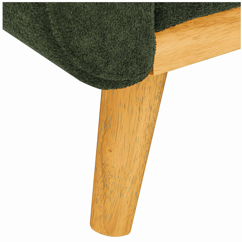 Canapé capitonné 67,7 po de largeur Mid-Century avec pieds en bois