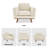 Chenille Armchair With Solid Wood Legs-2136371747