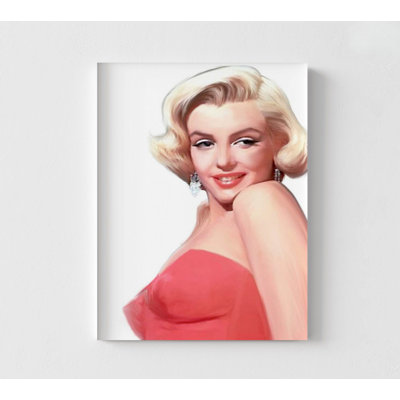 «The Flirt» par Jerry Michaels, affiche de Marilyn Monroe rose, impression de portrait de jolie femme, idée de cadeau de mode, affiche de cadeau de film