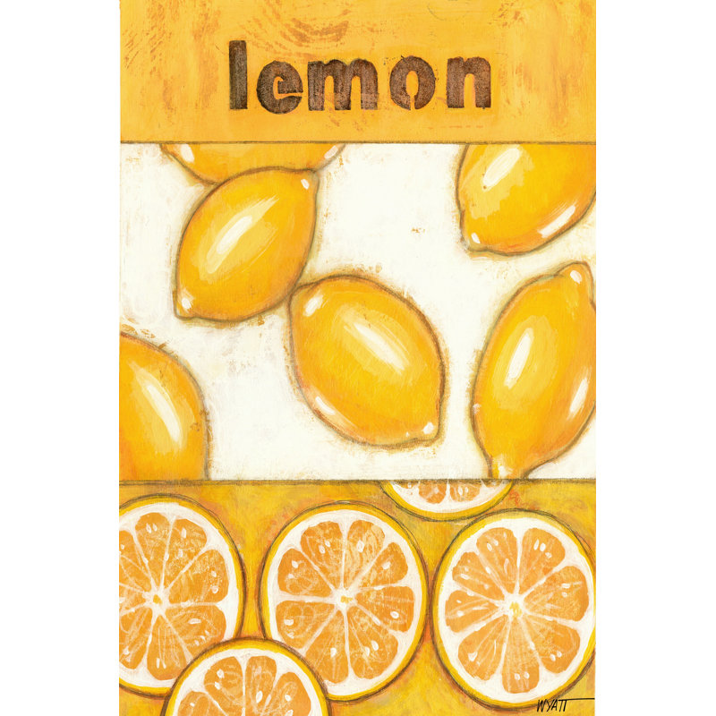 Lemon by Norman Wyatt Jr. - Wrapped Canvas Painting, 30cm H x 20cm W