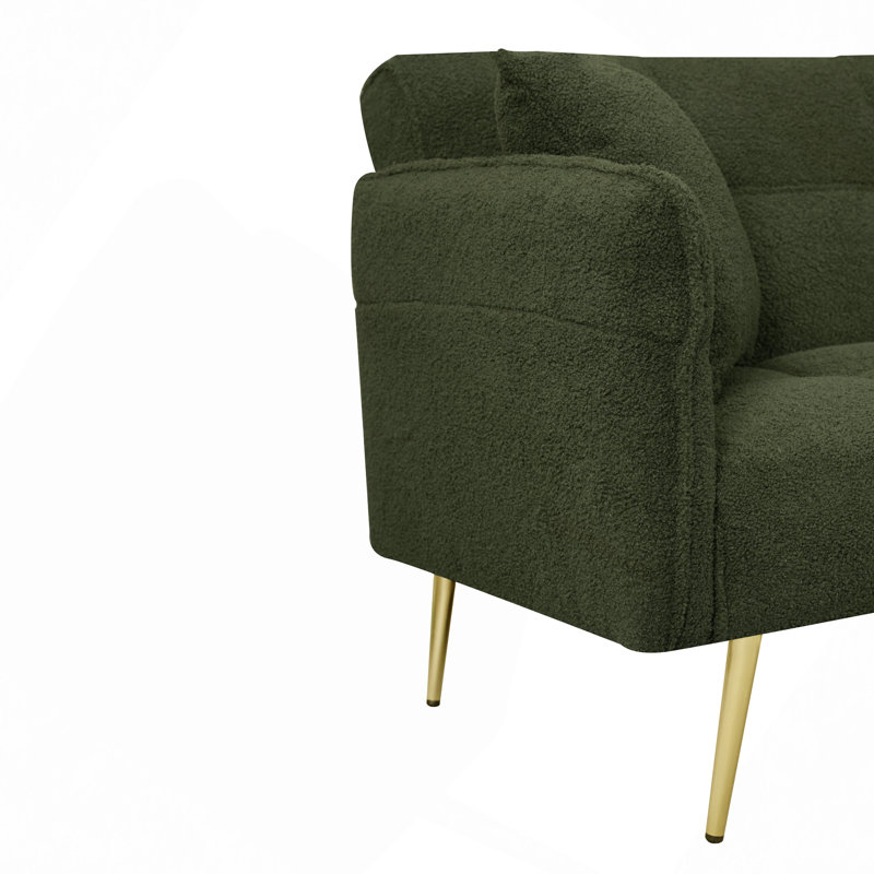 70.1 "Futon Sofa Bed, Convertible Double Sofa Bed, Green