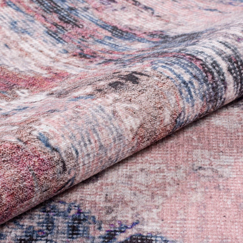 Luxurious Machine Washable Area Rug, 4.9 x 7.5 Feet, 100% Polyester, 1850 g/m², Pile Height: 0.2 inches | Eco-Friendly Recycled Poly Cotton Backing | Perfect for Living Room & Bedroom, Soft and Durable Design