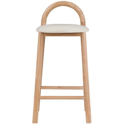 Bartolomea Upholstered Counter Stool with Solid Wood Frame