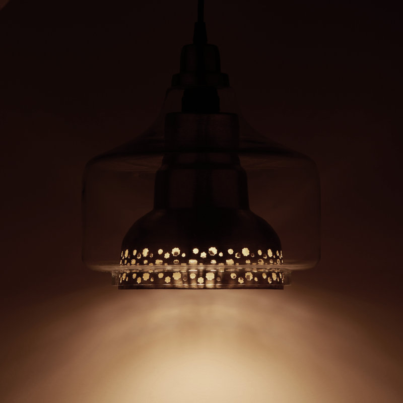 Luminaire suspendu en forme de cloche en laiton brossé l 7 po Martin