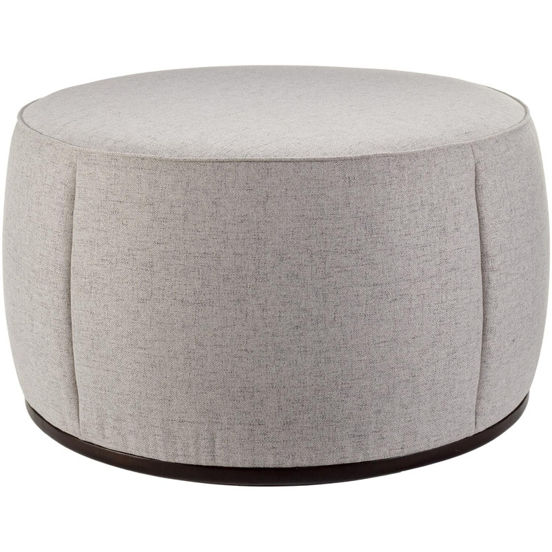 Alexandria Ottoman, Beige Polyurethane/Polyester