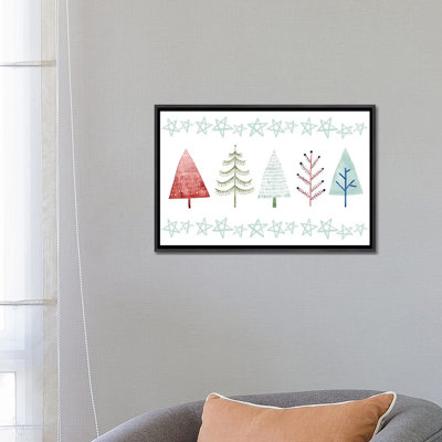 «Christmas Tree Whimsy Collection C» par Grace Popp - reproduction d'art