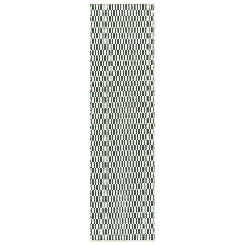 Tapis de couleur unie en coton tissé à la main Vermont, Tapis de couloir 2 pi 3 po x 9 pi