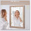 Miroir de salle de bain 22 po x 30 po avec cadre en perles pour un montage polyvalent et un décor élégant