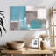 Avery abstrait bleu et gris-108722333