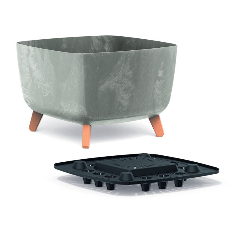 Darold Pot Planter, Dark Grey