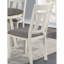 Ensemble de 2 chaises de salle à manger avec coussins en tissu gris et lignes blanches
