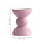 Porte-bougie piédestal en céramique - rose-131675239