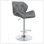 Tabouret de bar réglable chromé et gris (ensemble de 2) avec mécanisme hydraulique pour intérieurs modernes-684438373