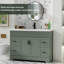 Breonica 48" Freestanding Single Sink Bathroom Vanity With Resin Top, Faucet And Drain, Hand Painted, EPA Certified-114543751