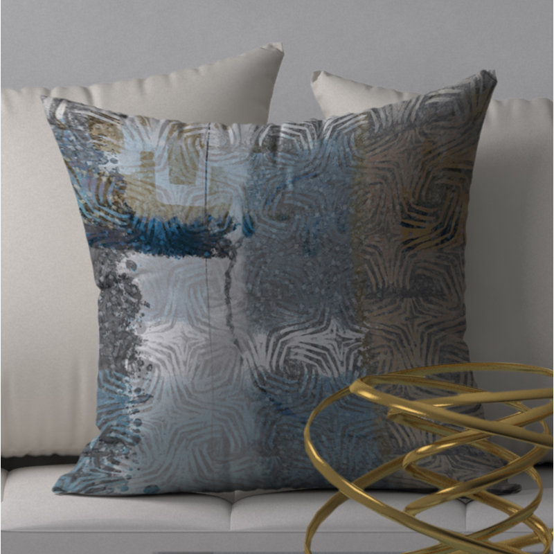 Abstract Reversible Throw Pillow, 24" x 24"