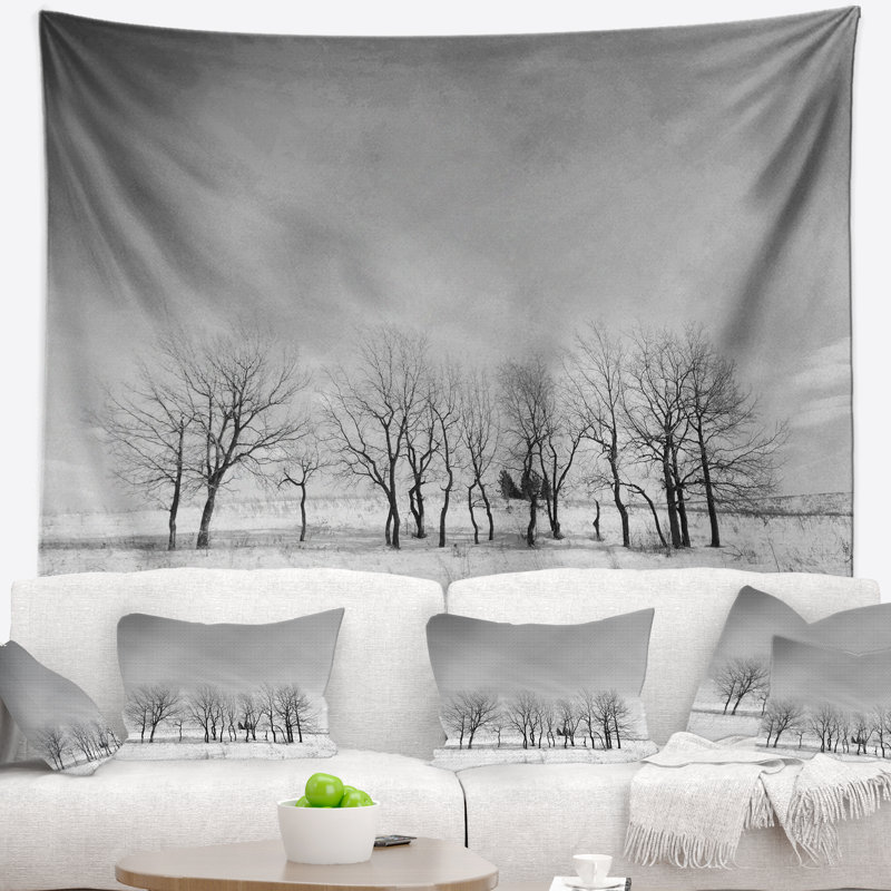 Tapisserie à arbres en polyester avec accessoires suspendus inclus, H 78 po x l 92 po