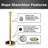 VIP Crowd Control Rope Stanchion (2 Gold Crown Top/Flat Base + 6' Blue Rope)