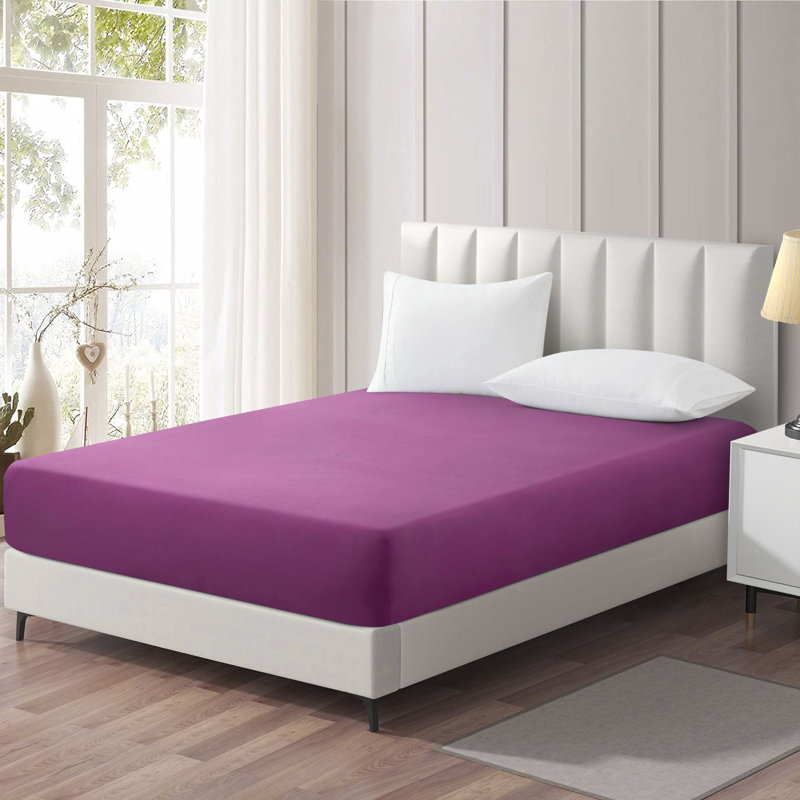 Joshua-Lewis Microfiber Brushed Fitted Sheet, Super King (6'), Purple