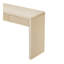Console rustique avec 3 tiroirs cannelés - Table d'entrée en placage de bois massif avec grain de bois naturel pour le salon, le couloir (abricot)-1252784829