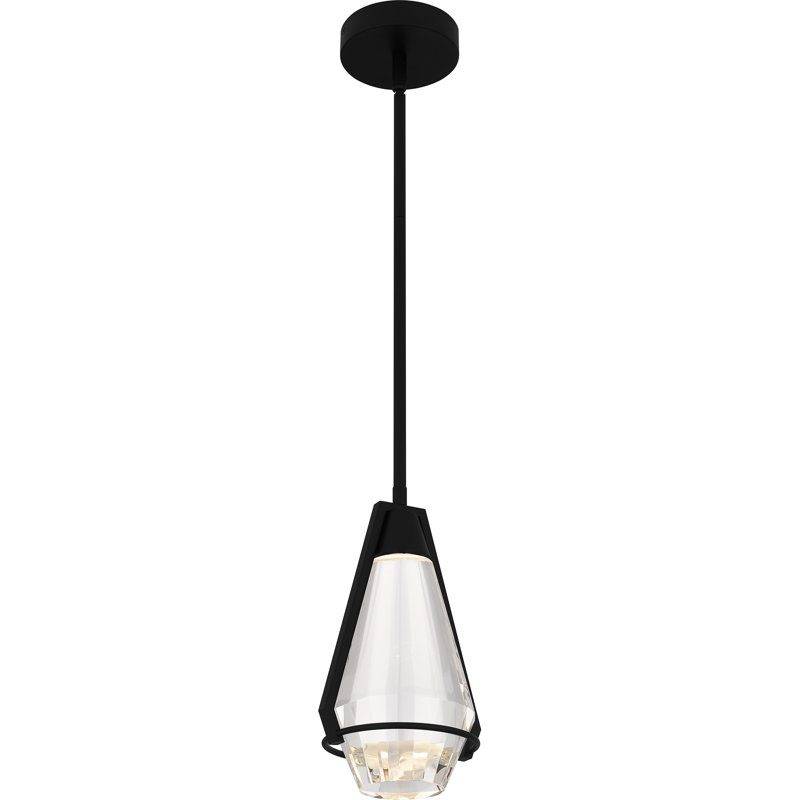 Sadell Integrated LED Mini Pendant, Matte Black