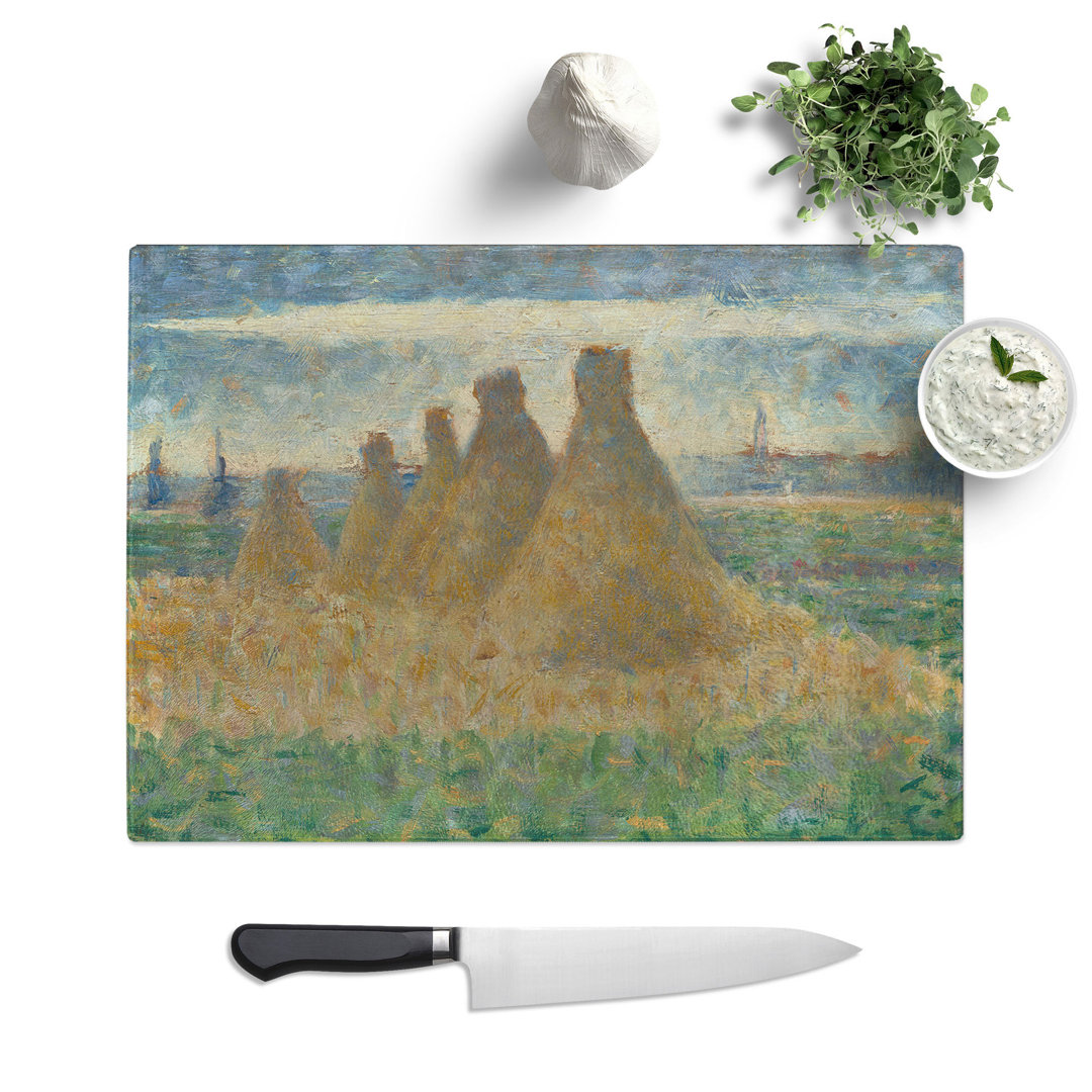 Haystacks by Georges Seurat Chopping Board