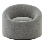 Sienna 33" Wide 100% Polyester Swivel Barrel Chair