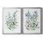 «Delicate Blue Botanical I», ensemble de 2 reproductions d'art sur toile encadrées-61455398-61455393