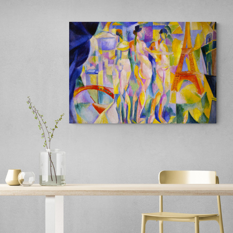 The City Of Paris by Robert Delaunay - Wrapped Canvas Painting, 61cm H x 81cm W