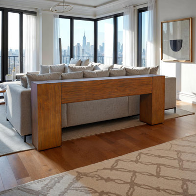 Grenda Modern Rustic 79" Dovetailed Sofa Console Table