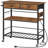 Ansen 37.8" Rolling Kitchen Island with Storage and Power Outlet
