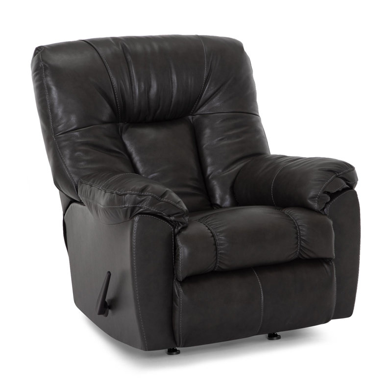 Leather Recliner, Gray