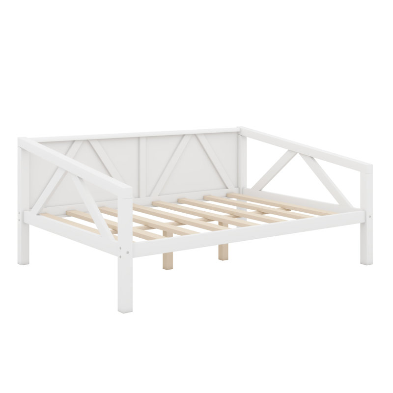 Daybed With Wood Slat Support, White