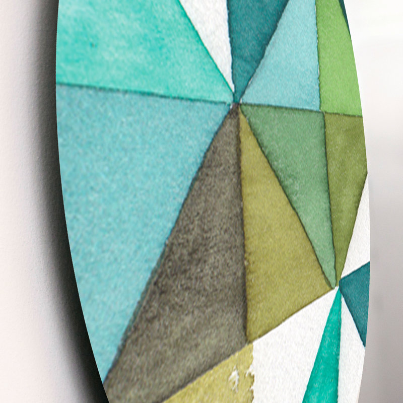 Ensemble de 3 décorations murales en métal Triangle III
