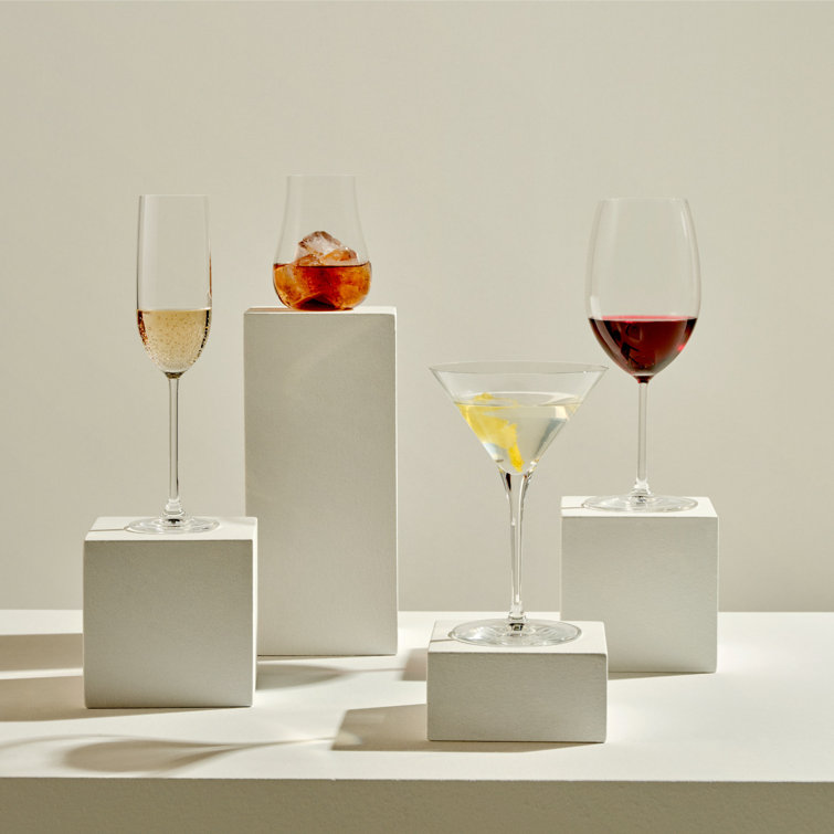Nude Glass Vintage Rose Crystal Wine Glasses - 10.75 oz - Set of 2