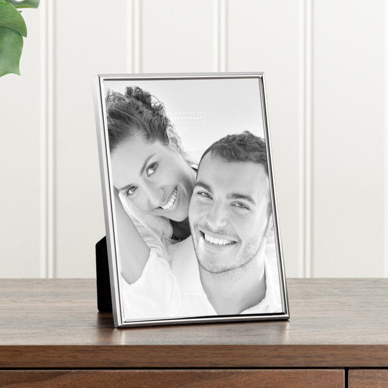Silver Metal Mirrored Picture Frame, 5" x 7"