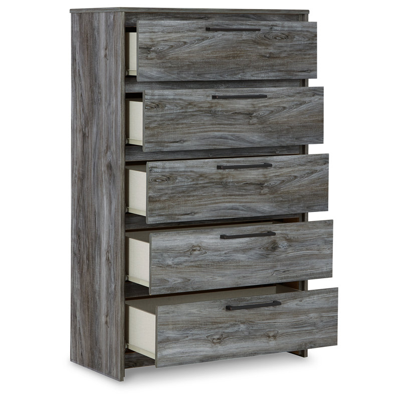 Drystan 5 Drawer Chest, Gray