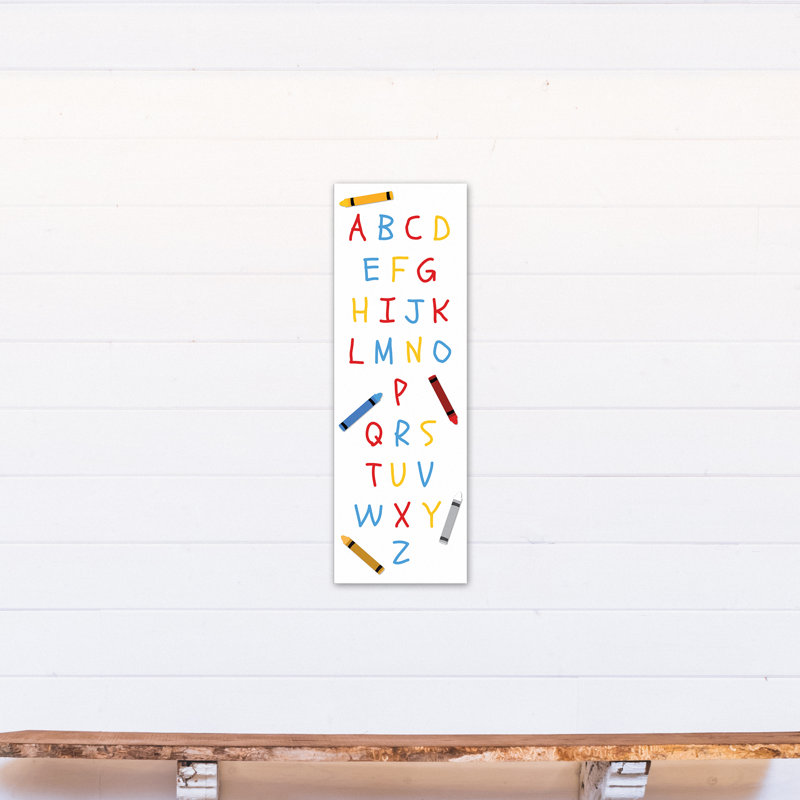 « abc », art sur toile Madiun, H 12 po x l 36 po x P 1,25 po, Toile tendue