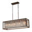 Lustre carré / rectangulaire à 4 lumières pour îlot de cuisine