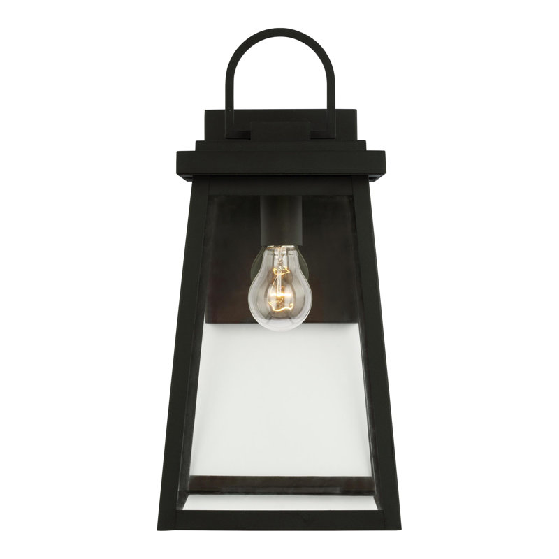 Founders 1 - Light Outdoor Wall Lantern, Black, 18" H x 8.5" W x 9.88" D
