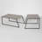 Linn Coffee Table Modern Rectangular Nesting Coffee Table Set with Metal Frame-1660404734