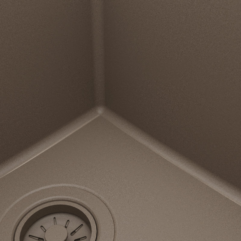 Évier de cuisine à double cuve en composite 33 po x 22 po Karran, Béton