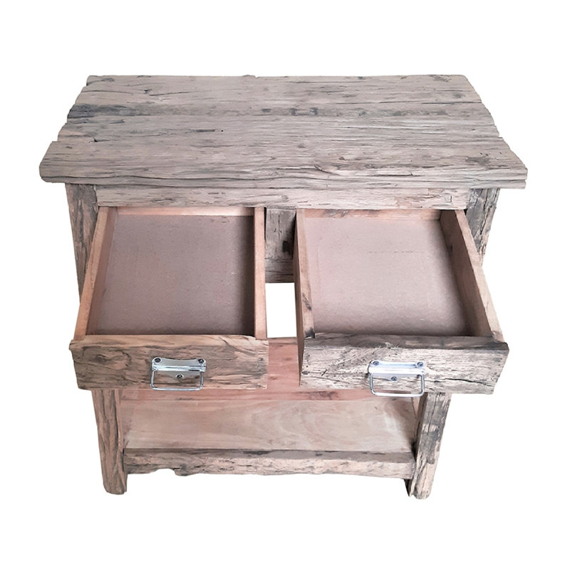 Armoire rustique à 2 tiroirs Rustic Island