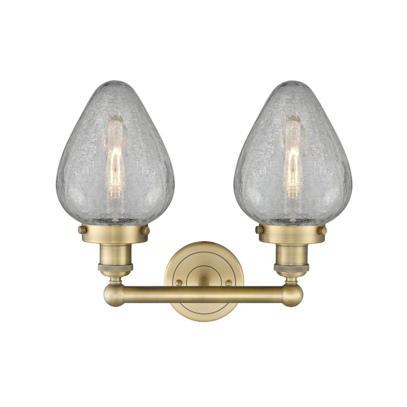 Éclairage pour meuble-lavabo à intensité variable 2 lumières Ameet, Laiton brossé