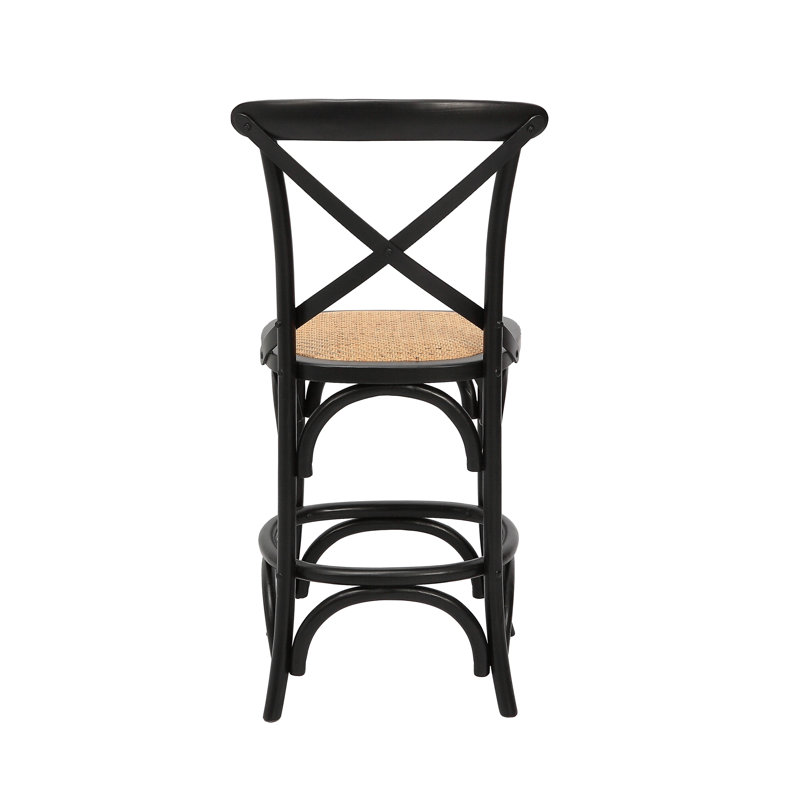 Lisa Bar Stool, Counter Stool (24.41” Seat Height), Black