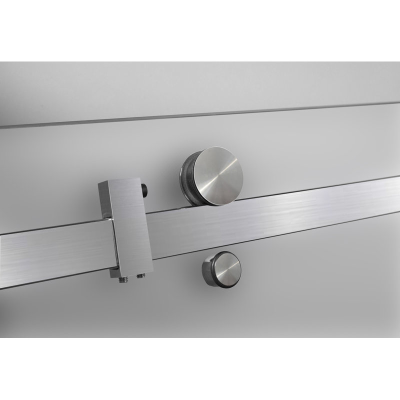 Porte de baignoire coulissante simple sans cadre 60 po x 60 po Moselle, Acier inoxydable