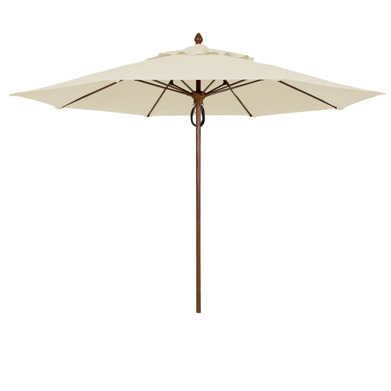 Parasol de marché 11 'Prestige, Teck, Sunbrella® naturel