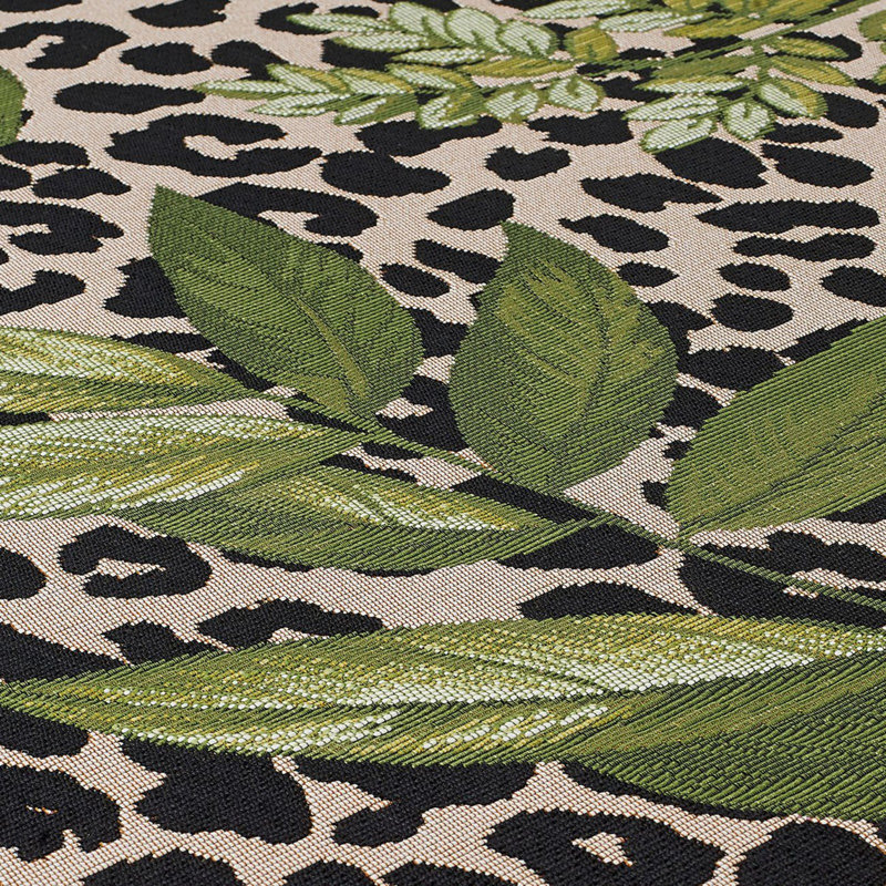 Allem Machine Woven Green Indoor / Outdoor Rug, Rectangle 120 x 170cm